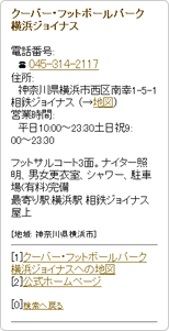 店舗、施設情報画面